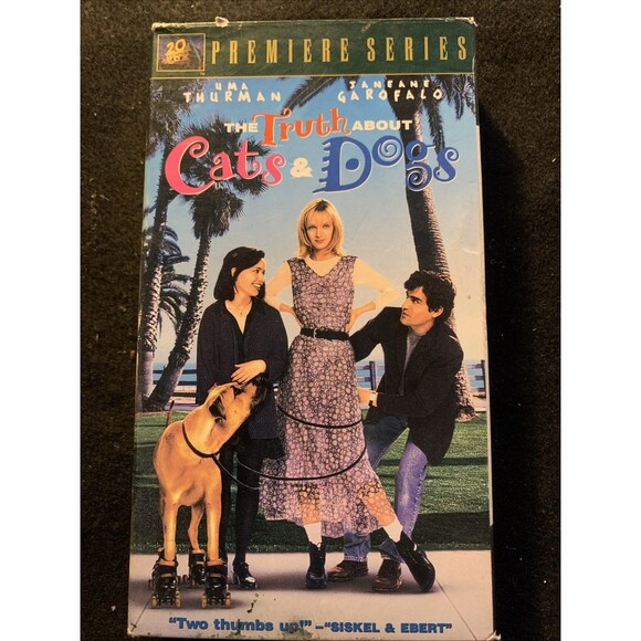 The Truth About Cats & Dogs VHS Movie Uma Thurman, Janeane Garofalo, Ben Chapin - Picture 1 of 5